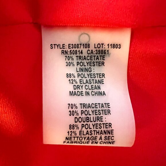 ELIE TAHARI High End Tailored Structured Red Blazer Jacket, 14 - Picture 9 of 9